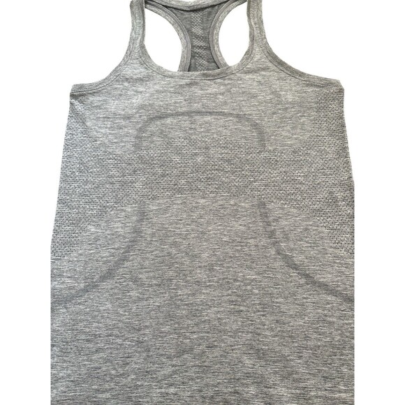 LuluLemon Swiftly Tech Silver Sparkle Tank Size 8 Sweat Life Crush The Distance - Picture 2 of 5